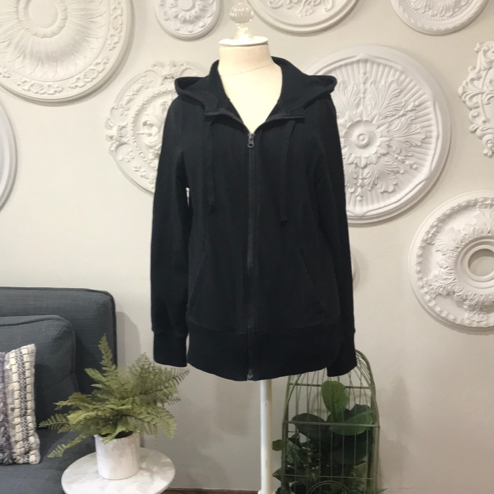 Black zippered hoodie